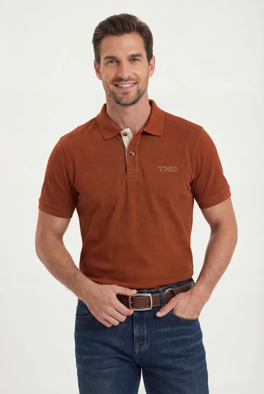 POLO REGULAR PIQUET 69257 LARANJA / G