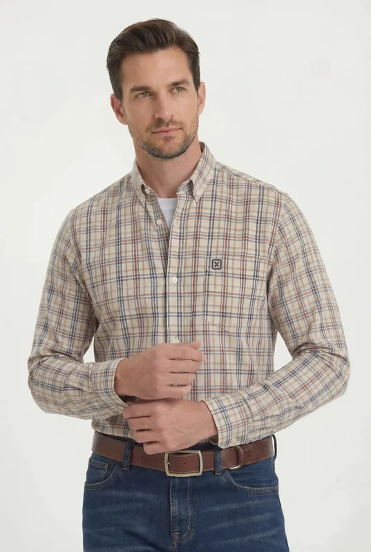 CAMISA ML REGULAR TRICOLINE 29716L XADREZ / GG