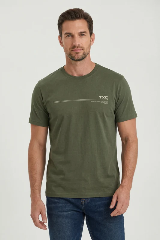 CAMISETA FIO 30 REGULAR 193100 VERDE MILITAR / P