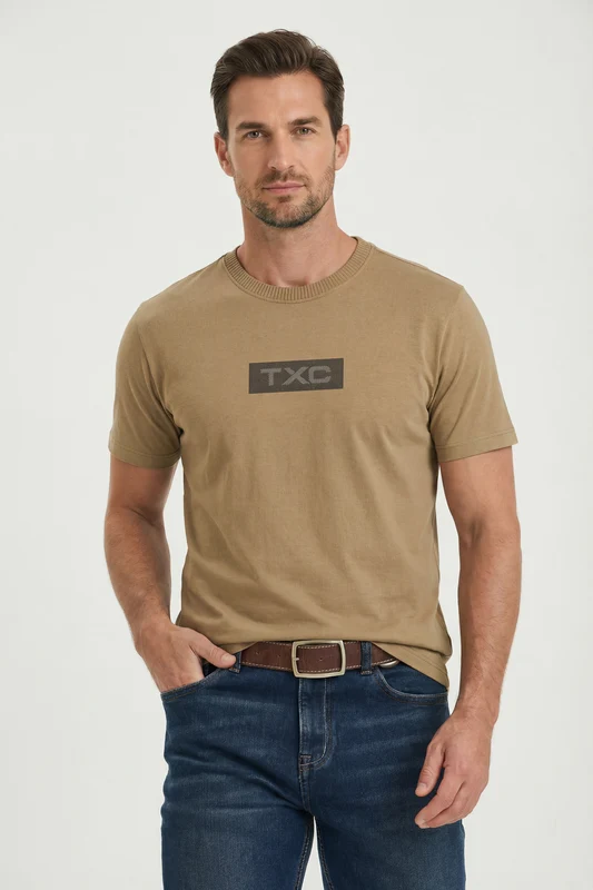 CAMISETA FIO 30 REGULAR 193085 MARROM / GG