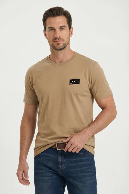 CAMISETA FIO 30 REGULAR 193082 MARROM / P