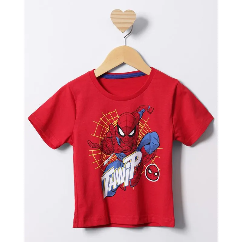 Camiseta Bebê Manga Curta Marvel Homem Aranha Vermelha 1