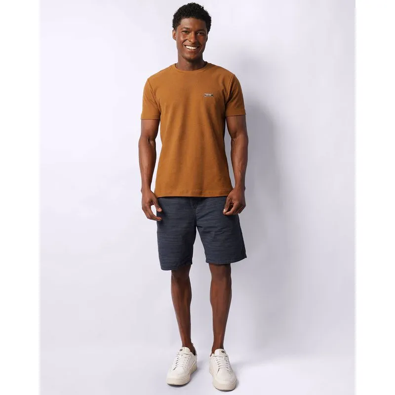 Bermuda Sarja Masculina Com Bolsos Listrada Marinho M