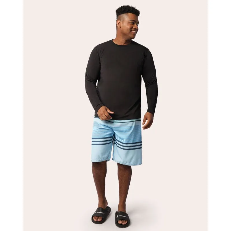Bermuda Surf Plus Size Masculina Estampada Azul 52