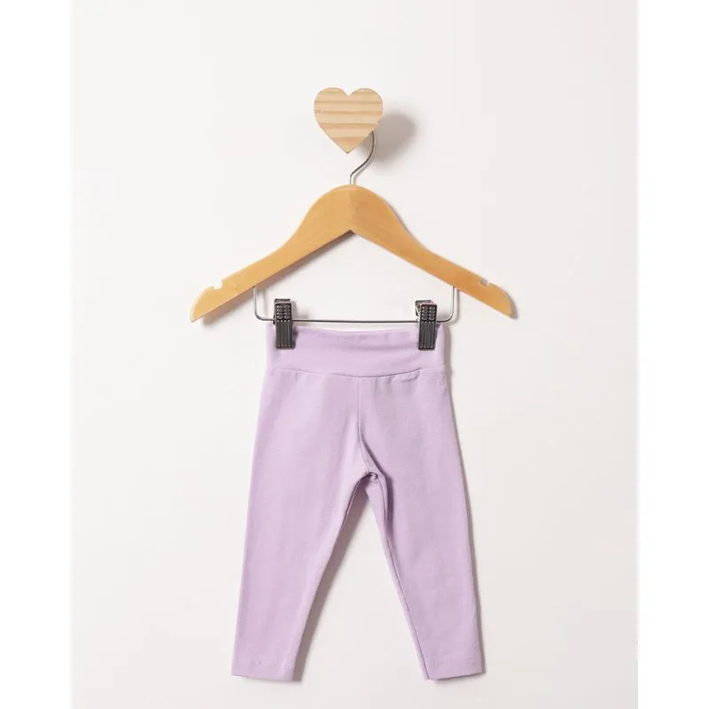 Calça Legging Bebê Lisa Lilás G