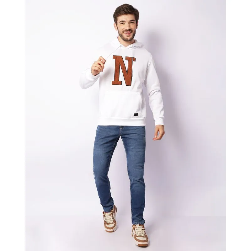 Calça Jeans Masculina Slim Com Puídos Azul 46