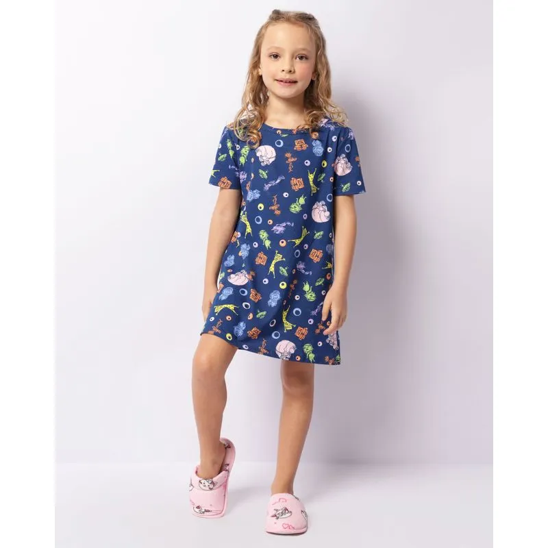 Camisola Infantil Disney Divertida-Mente Estampada Marinho 8