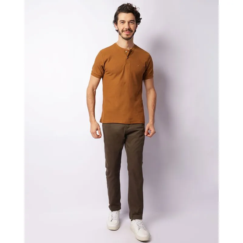 Calça Masculina Sarja Slim Verde 48