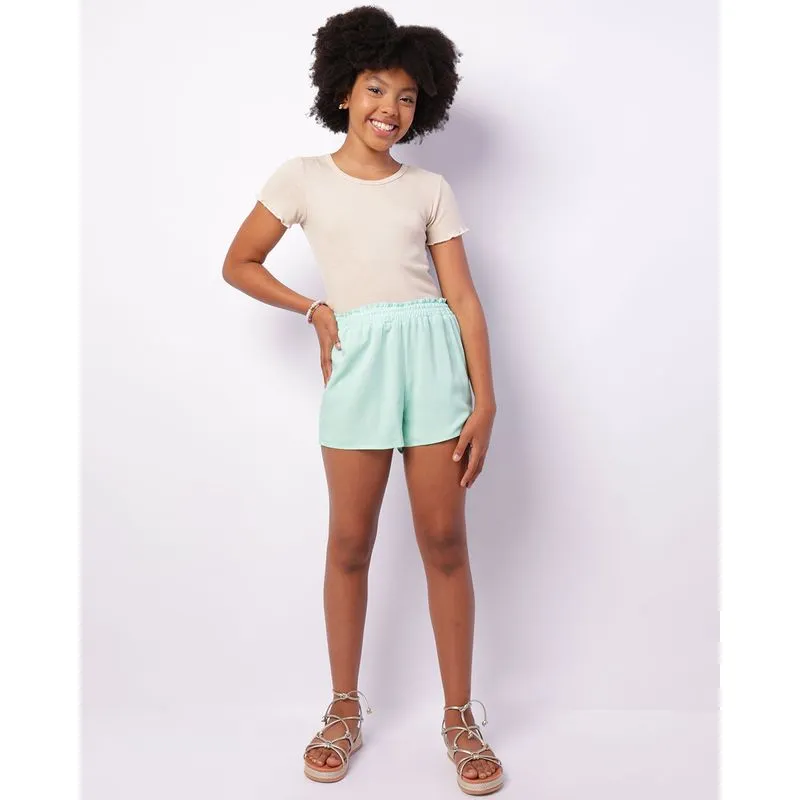 Short Juvenil Viscose Verde 10