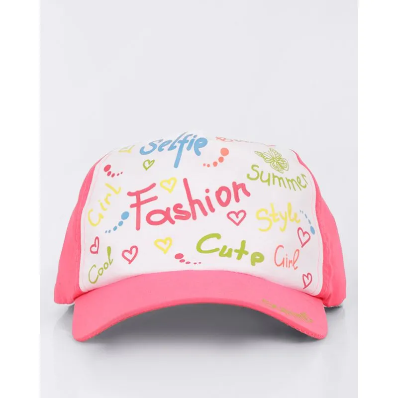 Boné Infantil Snapback Estampado Rosa UN