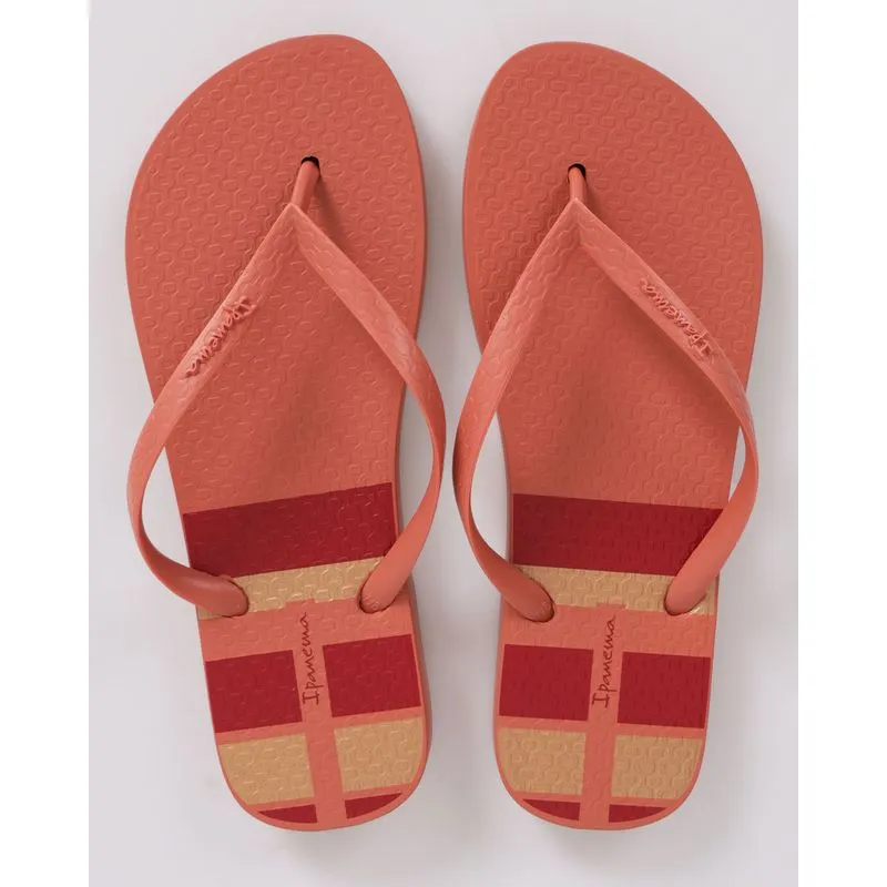 Chinelo Ipanema Feminino Slim Com Estampa Terracota 36