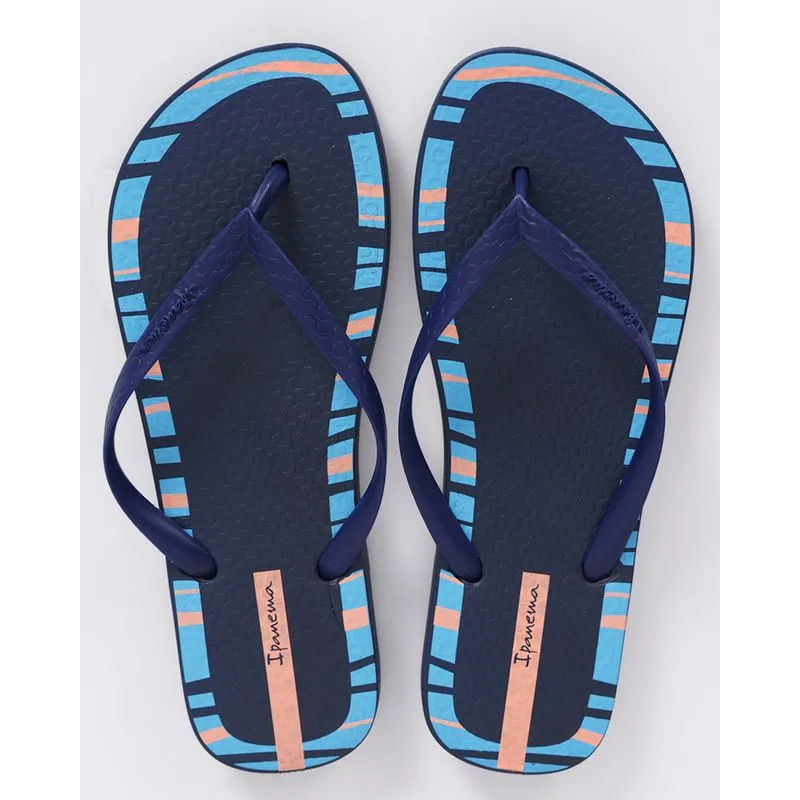 Chinelo Ipanema Feminino Slim Com Estampa Azul 39/40