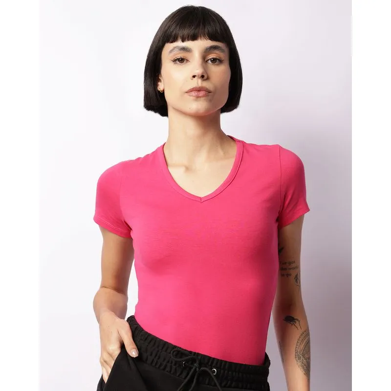 Blusa Feminina Manga Curta Básica Rosa GG