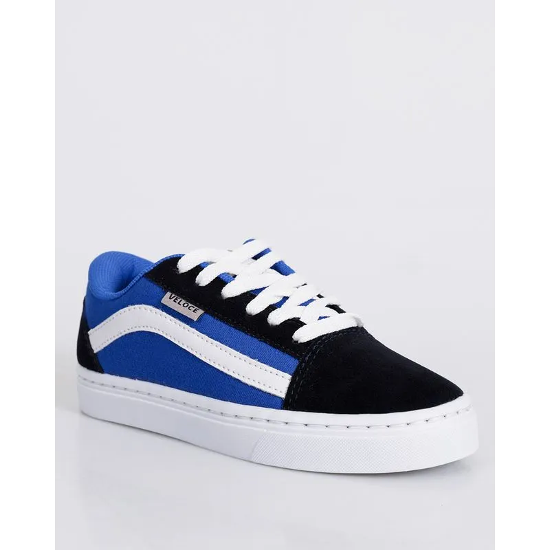 Tênis Infantil Casual Veloce Com Recortes Azul 34