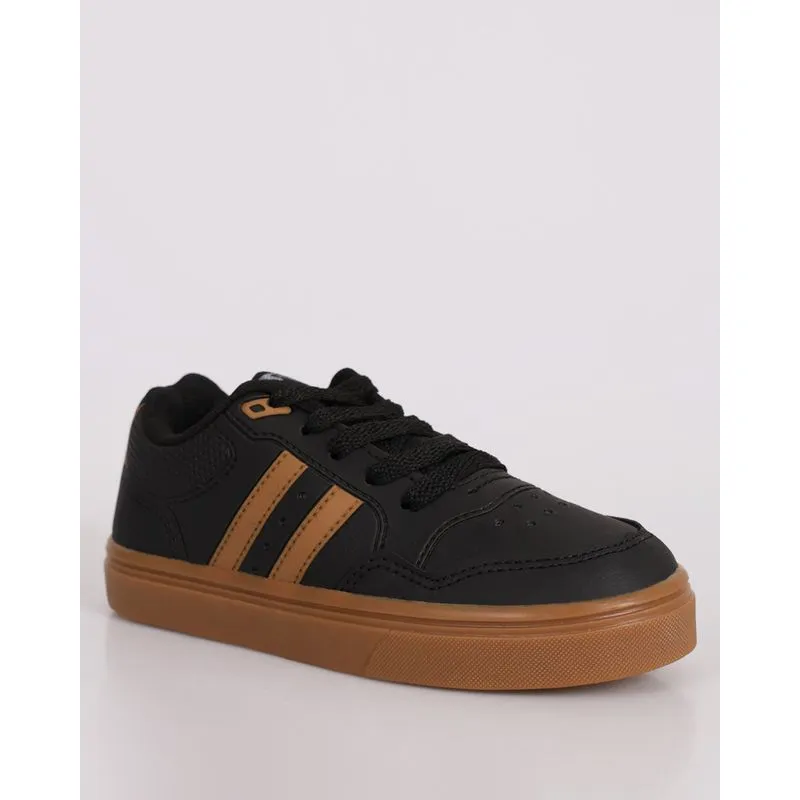 Tênis Infantil Casual Veloce Com Recortes Preto 33