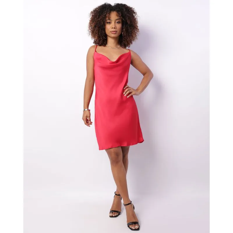 Vestido Feminino Curto Berry & Co. Alcinha Crepe Vermelho G