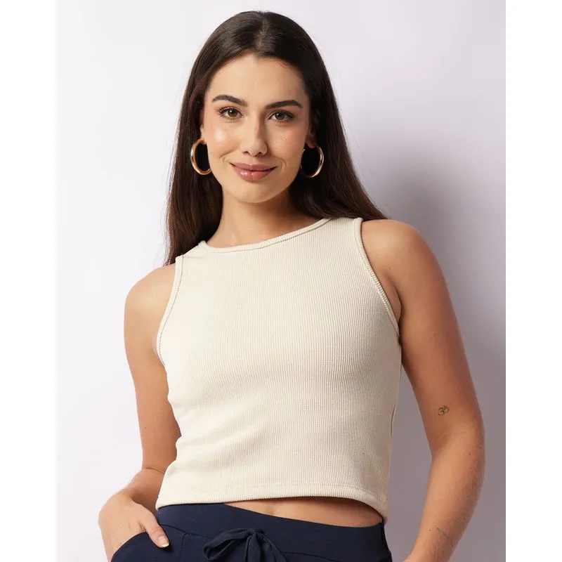 Regata Feminina Berry & Co. Cropped Canelada Bege P