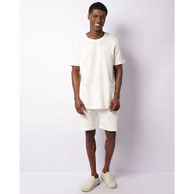 Bermuda Masculina Atoalhada Com Bolsos Off White M