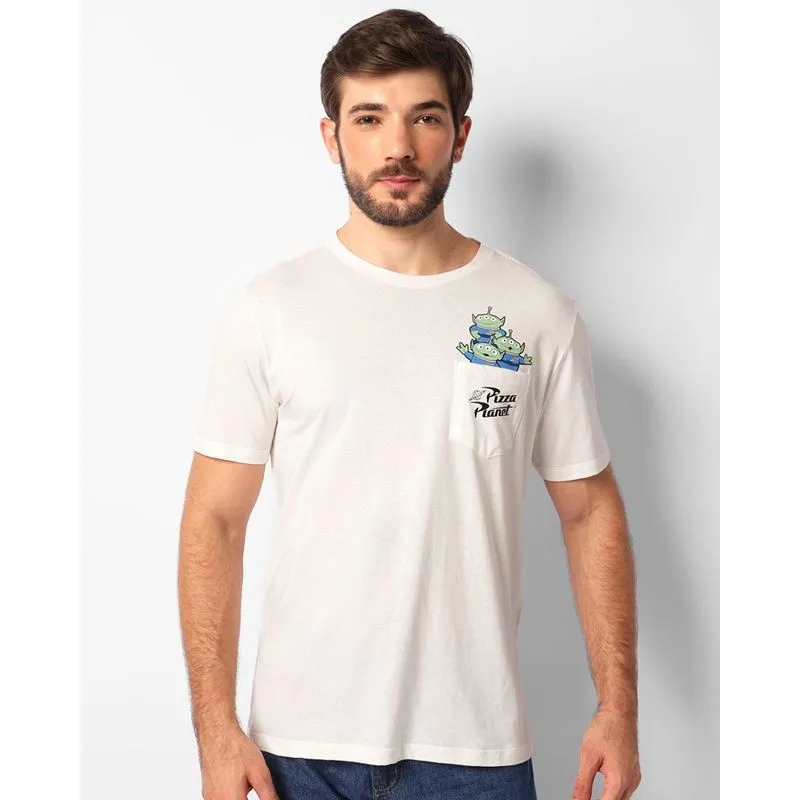 Camiseta Masculina Disney Aliens Toy Story Manga Curta Off White GG
