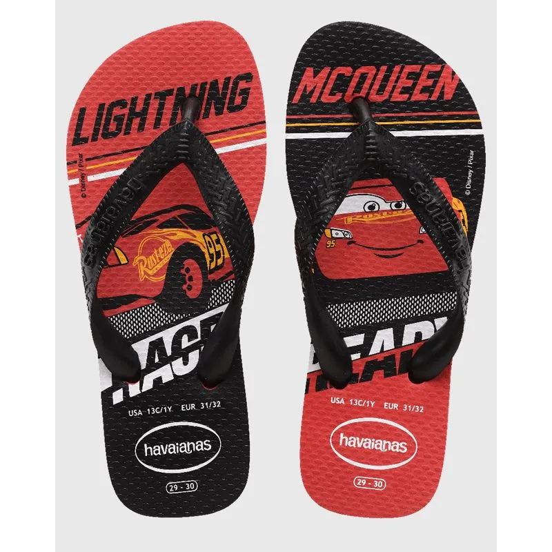 Chinelo Havaianas Infantil Disney Estampa Carros Vermelho 27/28