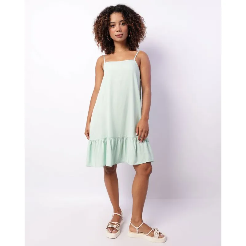 Vestido Feminino Curto Berry & Co. Viscose Alcinha Verde P