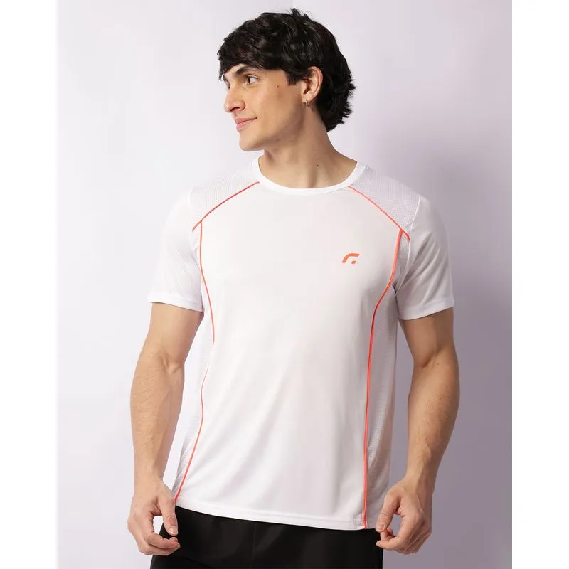 Camiseta Esportiva Masculina Fitter Com Recortes Dry Fit Branca M