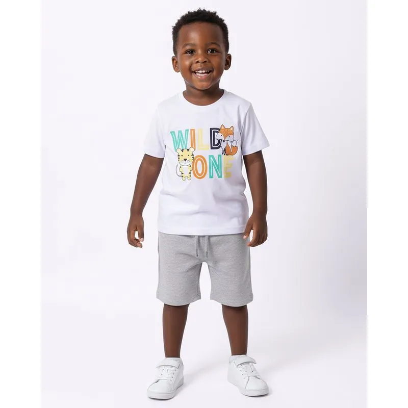 Camiseta Bebê Estampa Frontal Manga Curta Branca 2