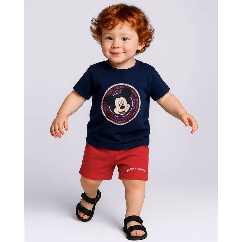 Conjunto Bebê Curto Disney Mickey Marinho 1
