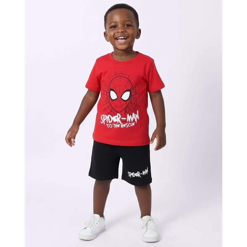Conjunto Bebê Curto Marvel Homem Aranha Manga Curta Vermelho 2