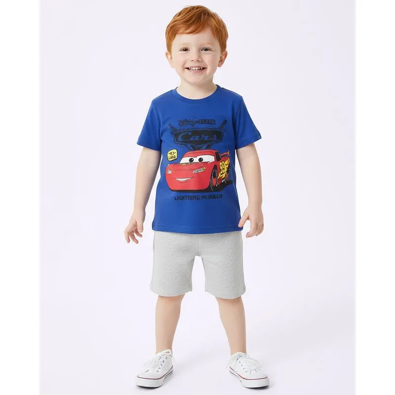 Camiseta Bebê Disney Os Carros Relâmpago McQueen Azul 1