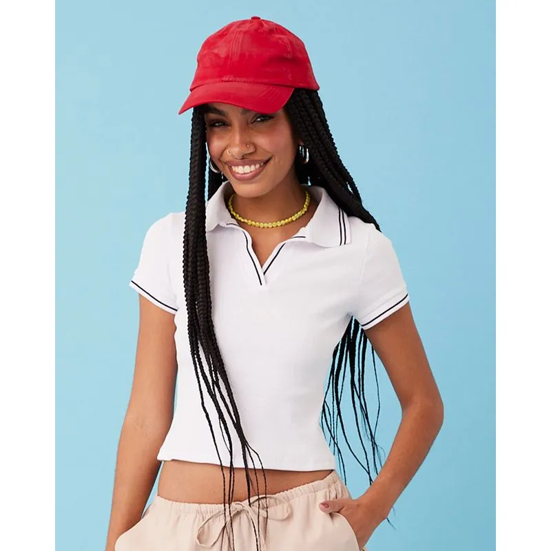 Blusa Feminina Gola Dobravél Canelada Branca G