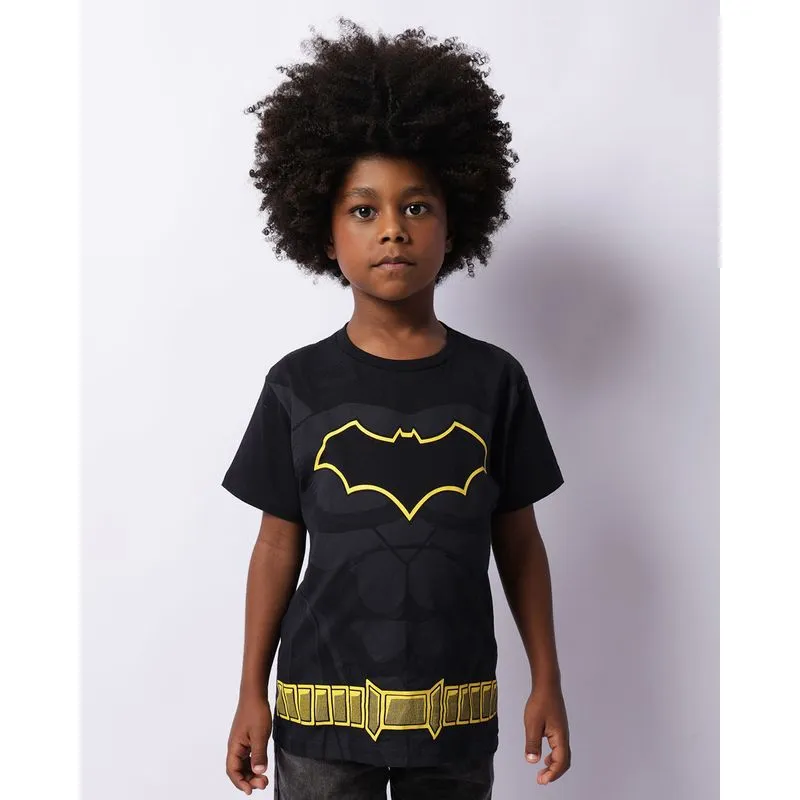 Camiseta Infantil Manga Curta DC Comics Batman Preta 4