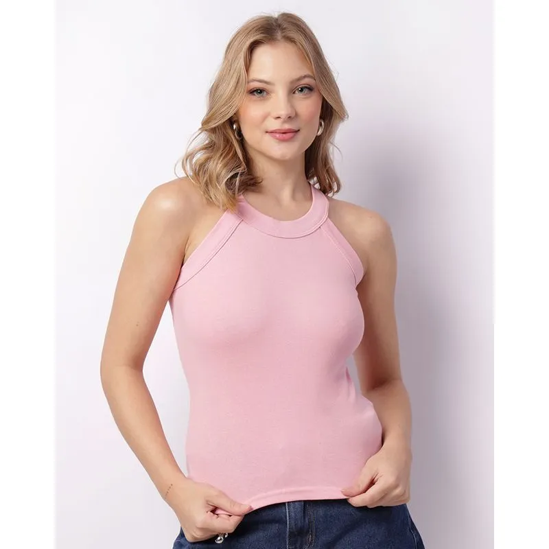 Regata Feminina Gola Americana Rosa G