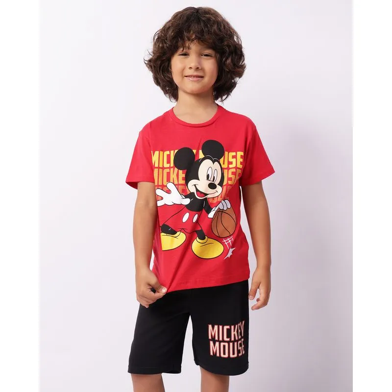 Conjunto Infantil Curto Disney Mickey Vermelho 6