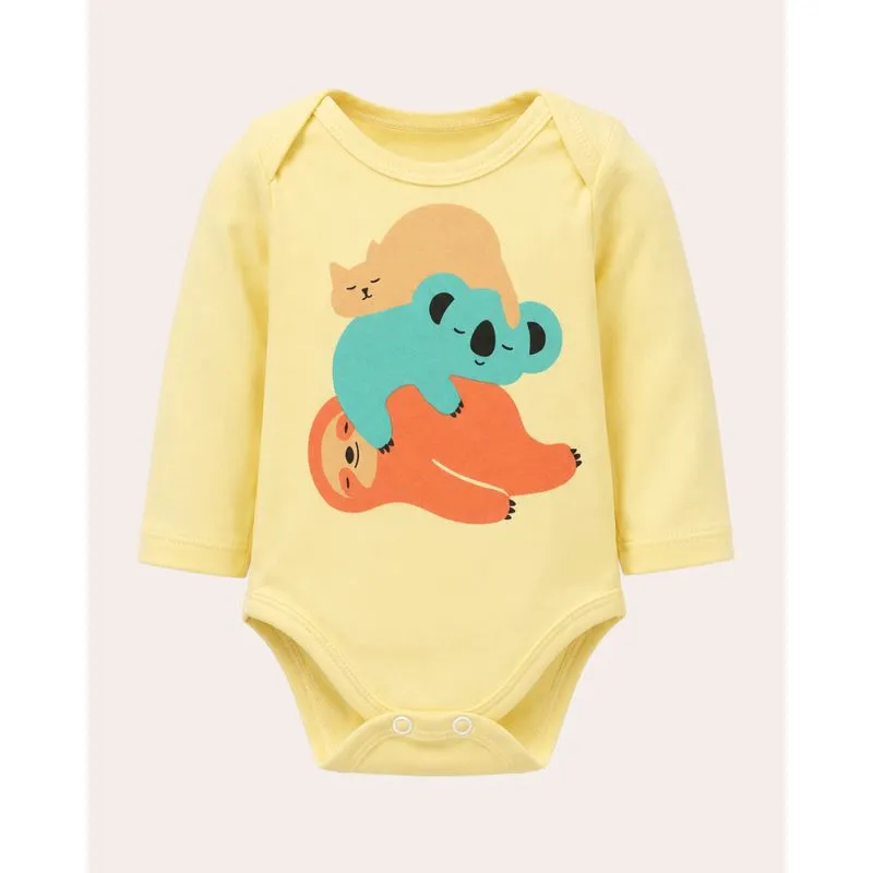 Body Bebê Manga Longa Estampa Sortida Amarelo M