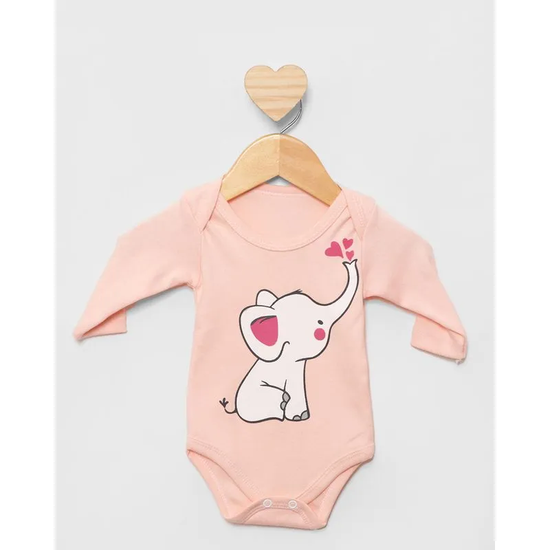 Body Bebê Manga Longa Estampa Sortida Laranja G