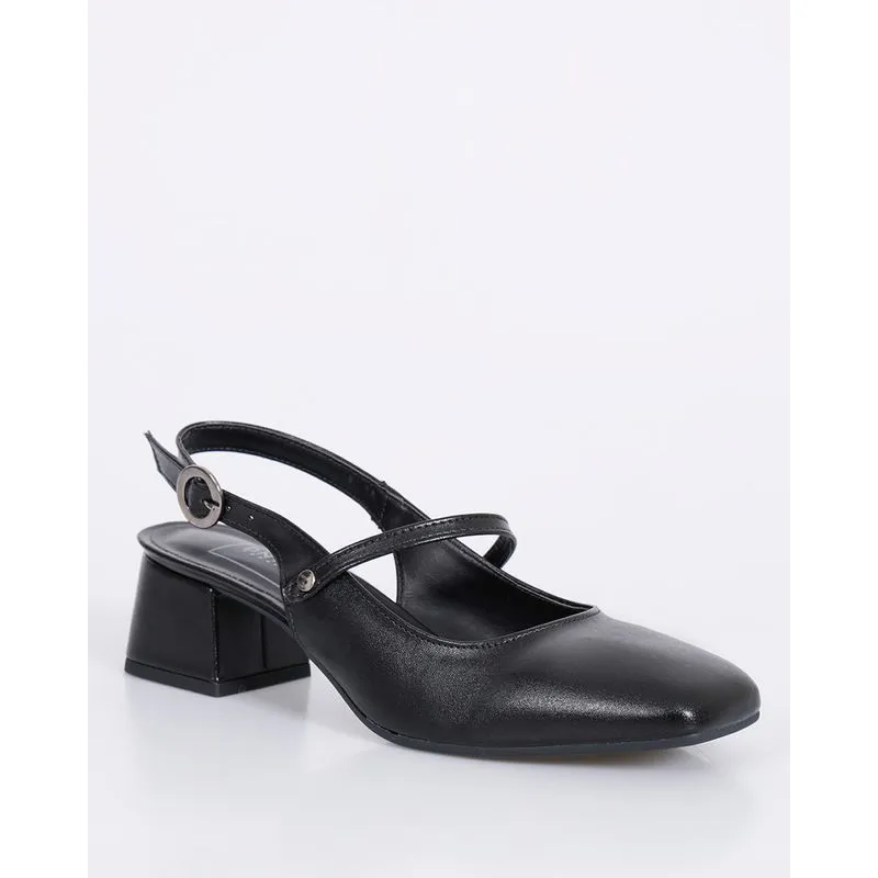 Sapato Feminino Donatta Boneca Salto Grosso Preto 34