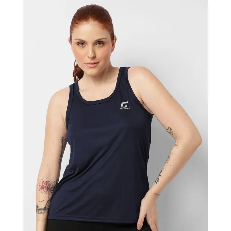 Regata Fitness Feminina Fitter Básica Marinho G