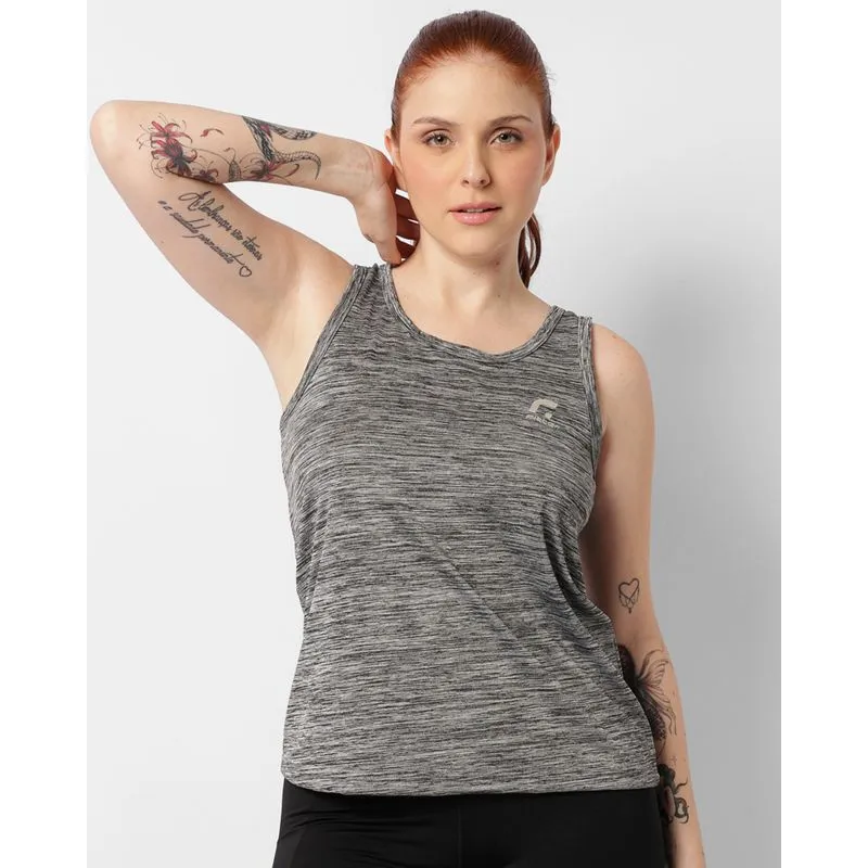 Regata Fitness Feminina Fitter Básica Cinza GG