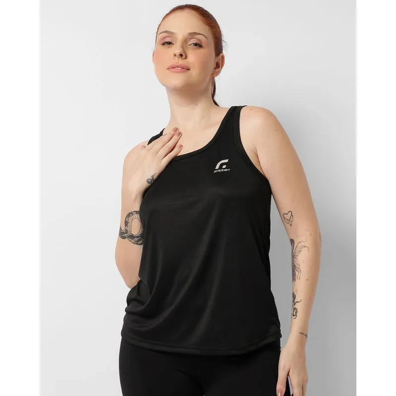 Regata Fitness Feminina Fitter Básica Preta P
