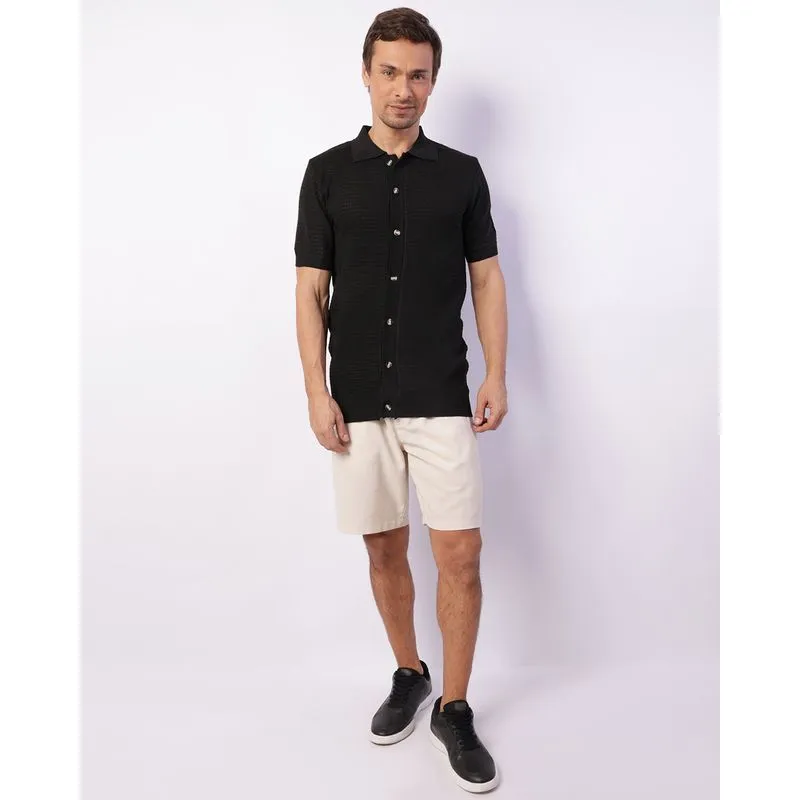 Short Masculino Reta Viscolinho Bolsos Off White G