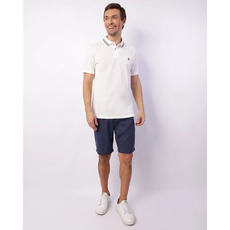Short Masculino Reto Viscolinho Bolsos Marinho P