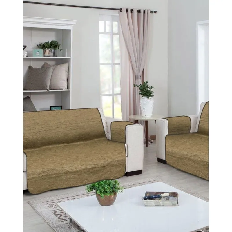 Kit Protetor Sofá 2 e 3 Lugares Branyl Texturizado Bege UN