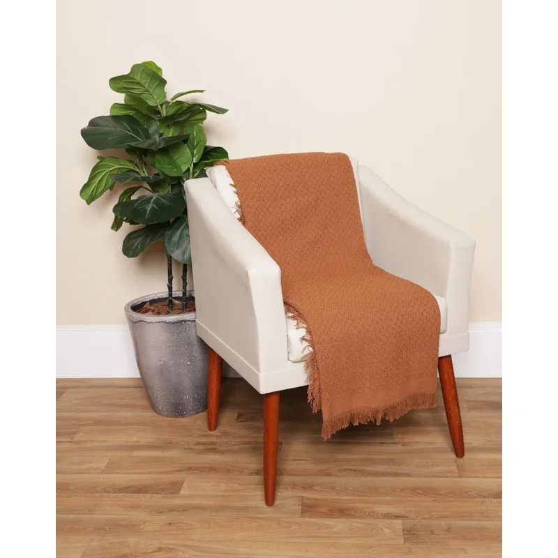 Manta Para Sofá 150cmx120cm Comercial Têxtil Marrom UN