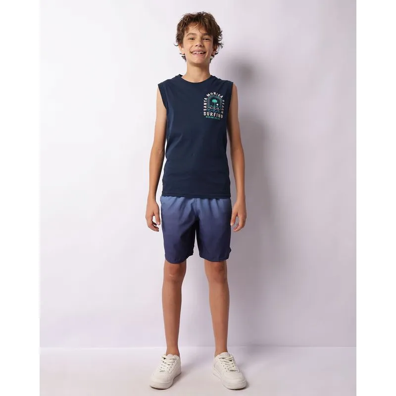 Bermuda Surf Juvenil Estampa Degrade Marinho 10