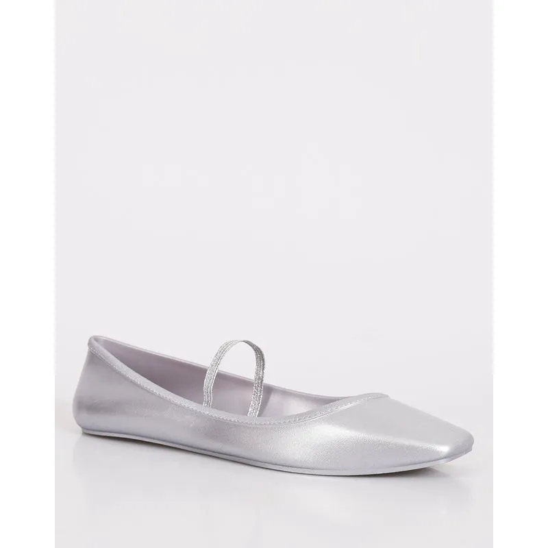 Sapatilha Feminina Bailarina Charlote Prateada 33/34