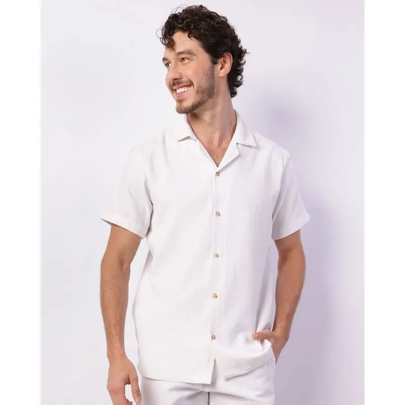 Camisa Masculina Manga Curta Maquinetada Off White GG