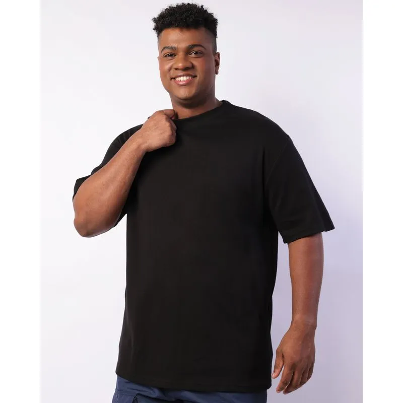 Camiseta Masculina Plus Size Básica Preta G1