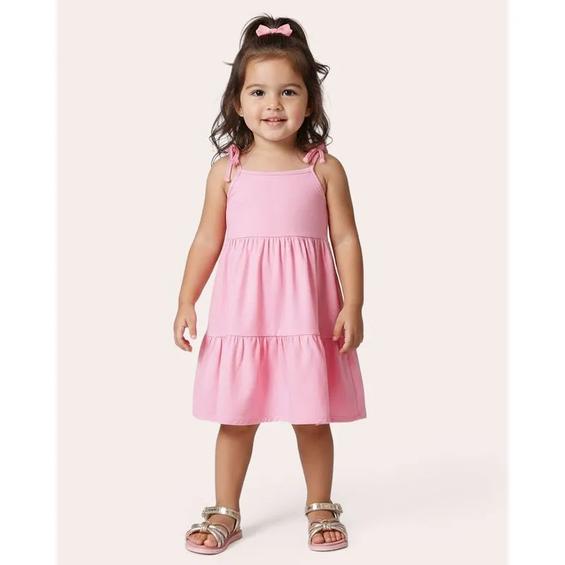 Vestido Bebê Sarja Três Marias Rosa 2
