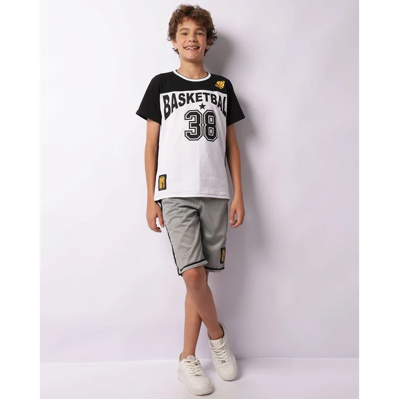 Bermuda Juvenil Basquete Com Recortes E Bolsos Cinza 14